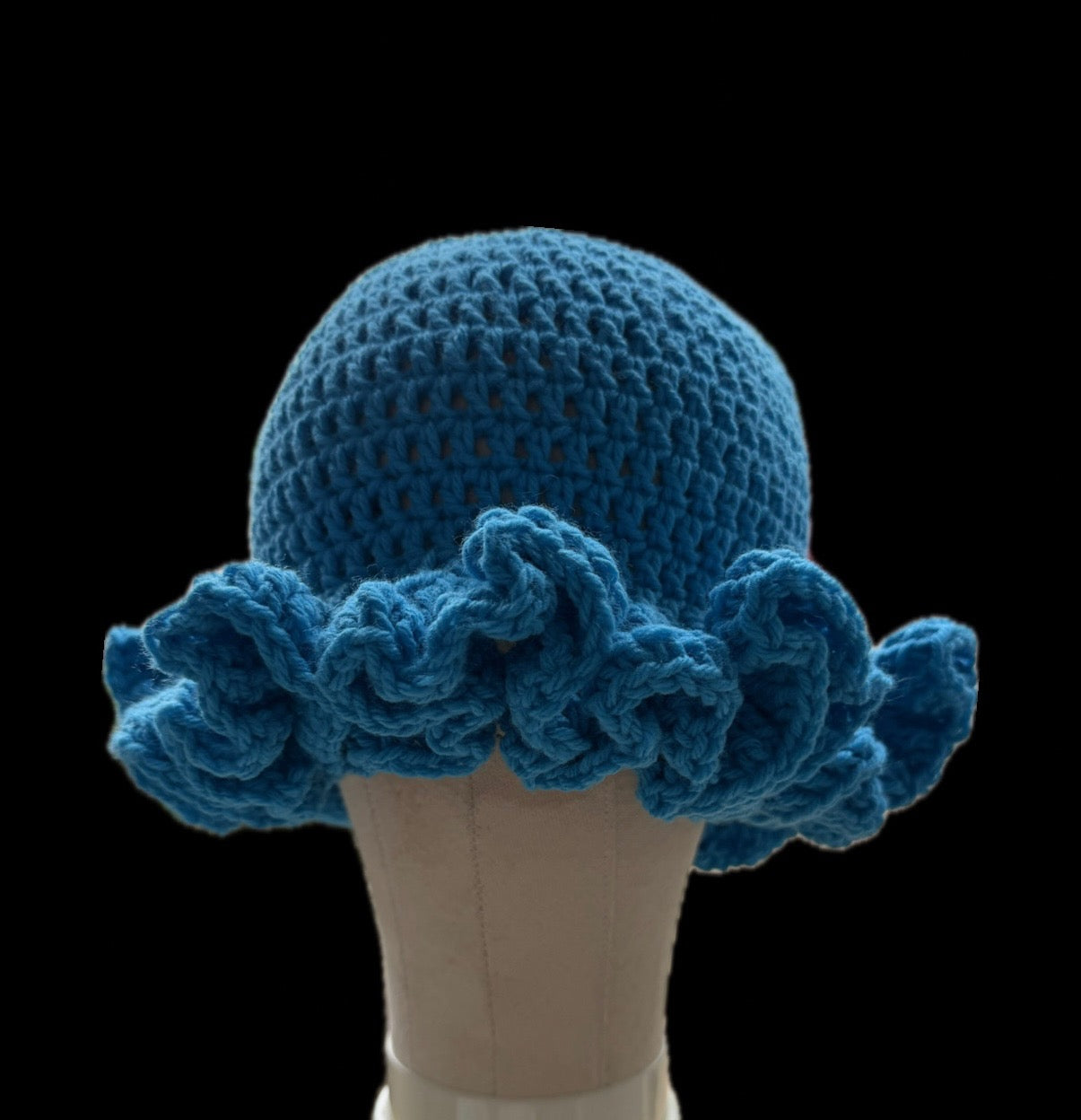 Blue Ruffle Hat