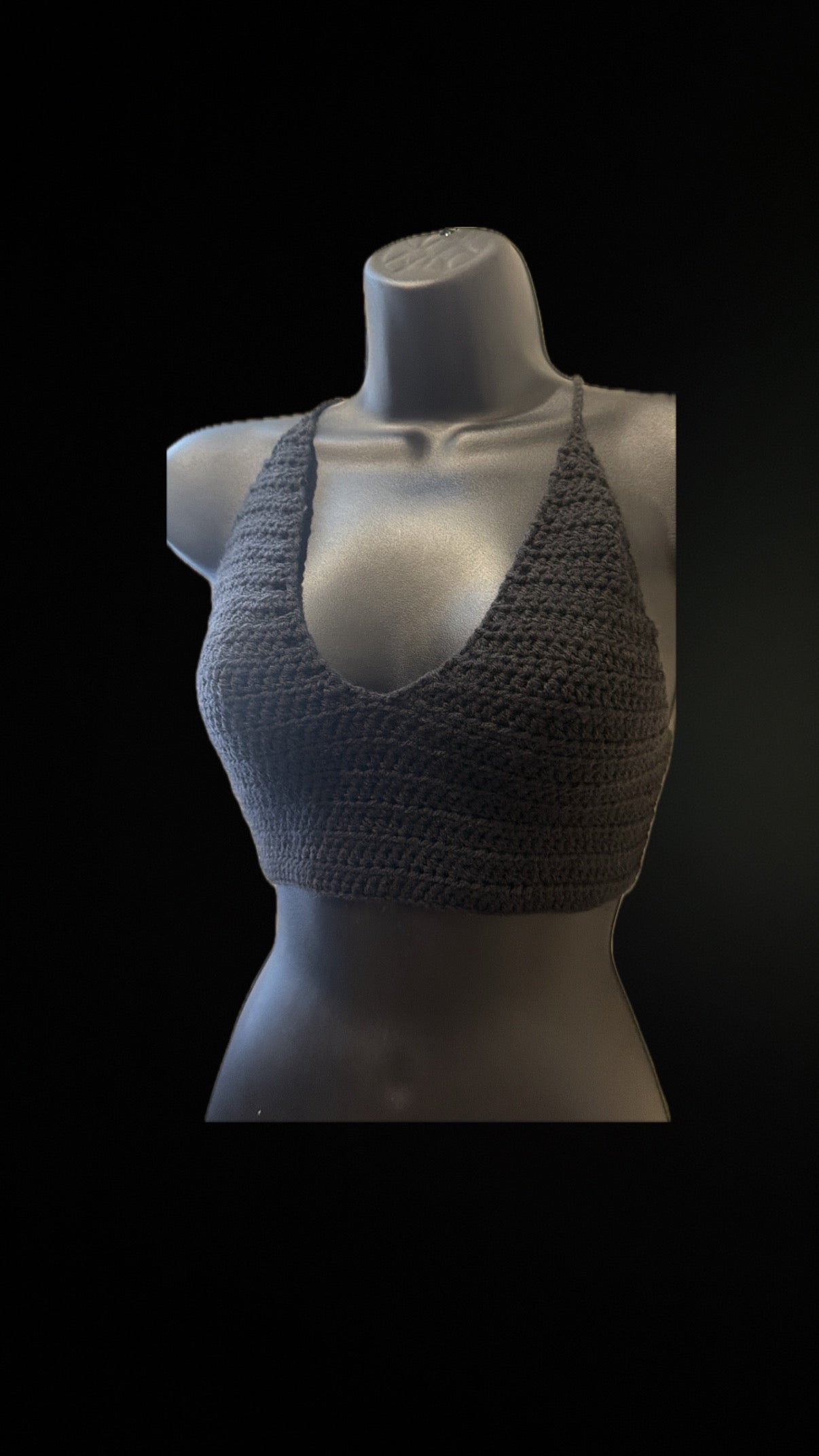 Black Crochet Tank Top