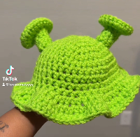 Crochet Shrek Bucket Hat.